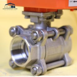 Van bi 3 mảnh inox gắn đầu điều khiển điện