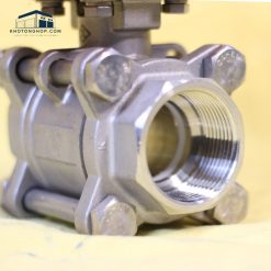 Van bi 3 mảnh inox gắn đầu điều khiển điện