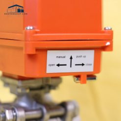 Van bi 3 mảnh inox gắn đầu điều khiển điện