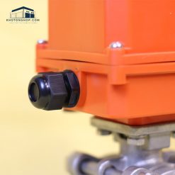Van bi 3 mảnh inox gắn đầu điều khiển điện